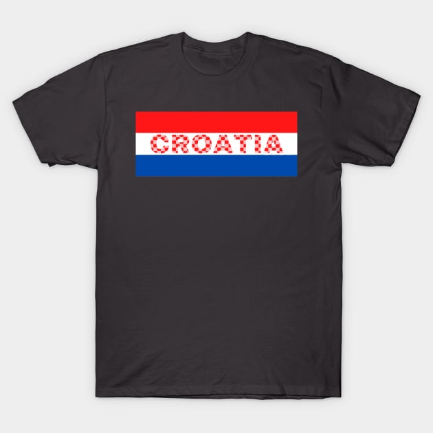 Croatia Flag Colors T-Shirt by aybe7elf